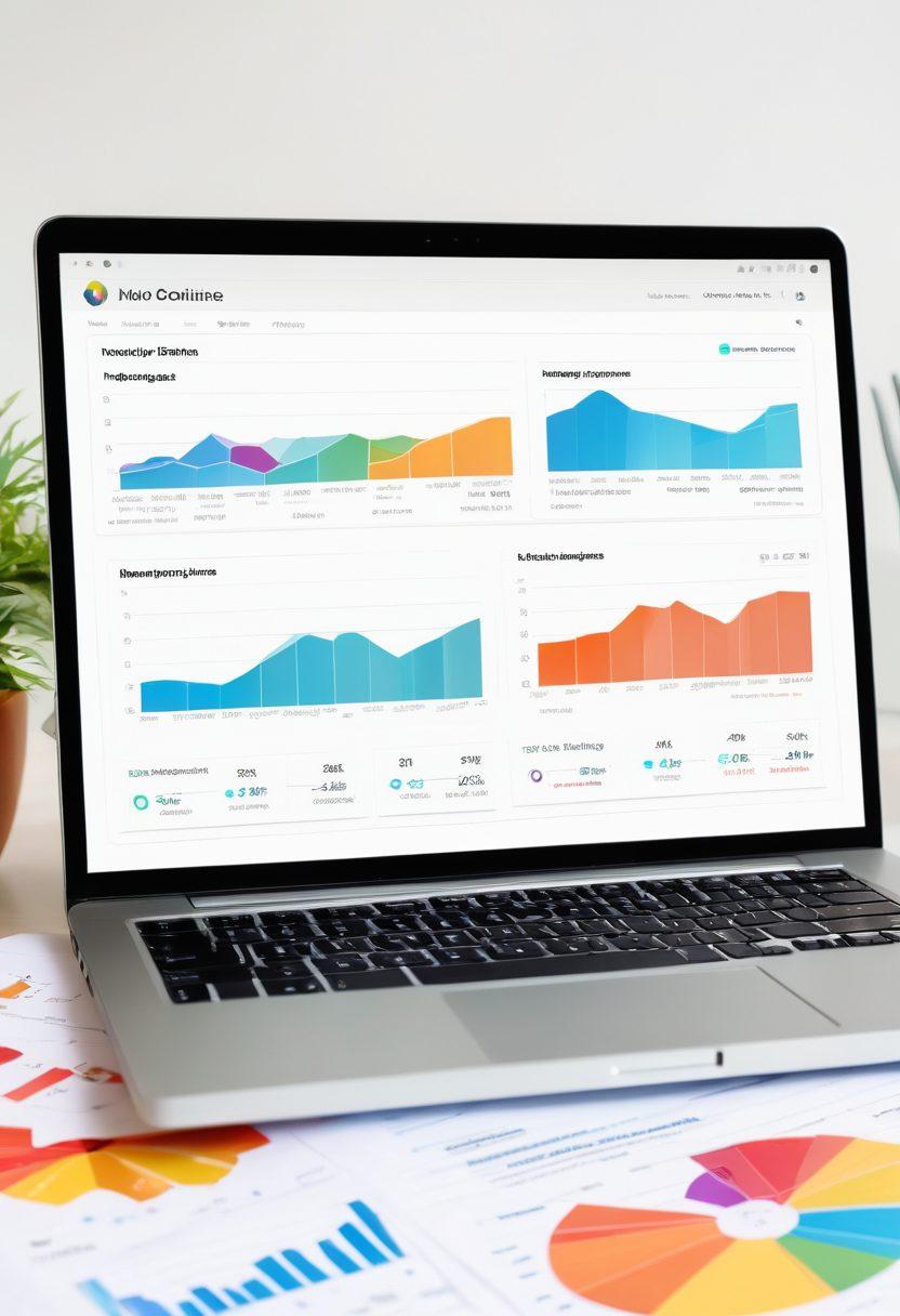 An open laptop displaying a vibrant insurance comparison website, surrounded by colorful charts and graphs showcasing different insurance plans. In the background, an abstract representation of online connections and networks, symbolizing the digital aspect of insurance. Soft light illuminating key figures on the screen to emphasize quotes comparison. A friendly person analyzing the data with a thoughtful expression. super-realistic. vibrant colors. white background.